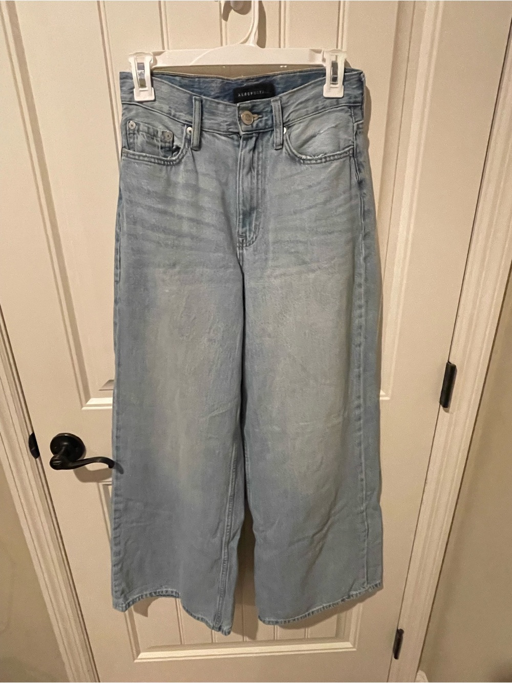 Aeropostale Light Blue High-Rise Wide Leg Jeans